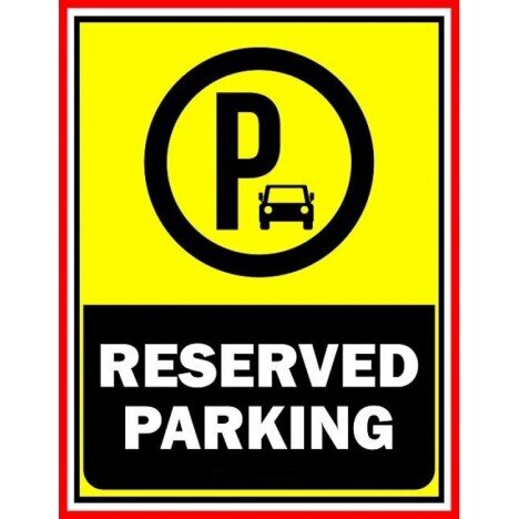 reserved parking sign personalized